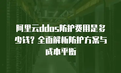 阿里云ddos防护费用是多少钱？全面解析防护方案与成本平衡