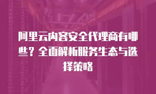 阿里云内容安全代理商有哪些？全面解析服务生态与选择策略
