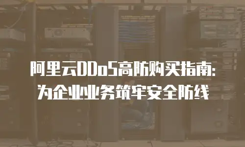 阿里云DDoS高防购买指南：为企业业务筑牢安全防线