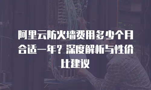 阿里云防火墙费用多少个月合适一年？深度解析与性价比建议