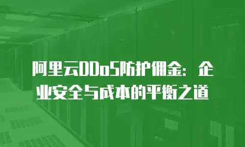 阿里云DDoS防护佣金：企业安全与成本的平衡之道