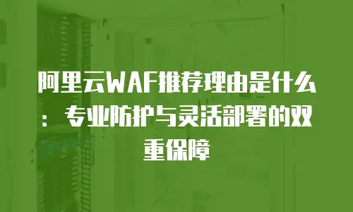 阿里云WAF推荐理由是什么：专业防护与灵活部署的双重保障