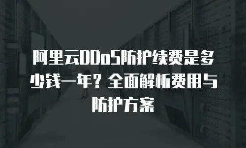 阿里云DDoS防护续费是多少钱一年？全面解析费用与防护方案