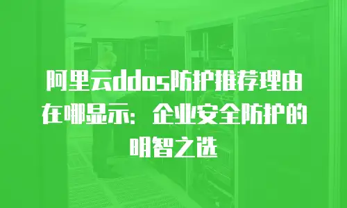 阿里云ddos防护推荐理由在哪显示：企业安全防护的明智之选