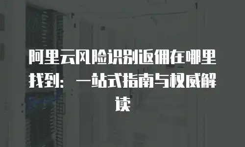 阿里云风险识别返佣在哪里找到：一站式指南与权威解读