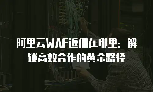 阿里云WAF返佣在哪里：解锁高效合作的黄金路径
