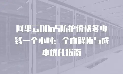阿里云DDoS防护价格多少钱一个小时：全面解析与成本优化指南