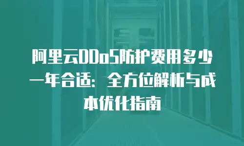 阿里云DDoS防护费用多少一年合适：全方位解析与成本优化指南