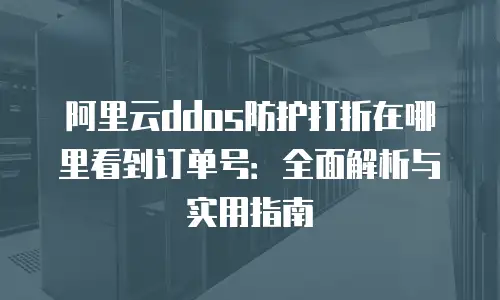 阿里云ddos防护打折在哪里看到订单号：全面解析与实用指南