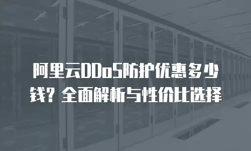 阿里云DDoS防护优惠多少钱？全面解析与性价比选择