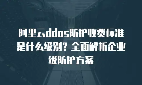阿里云ddos防护收费标准是什么级别？全面解析企业级防护方案