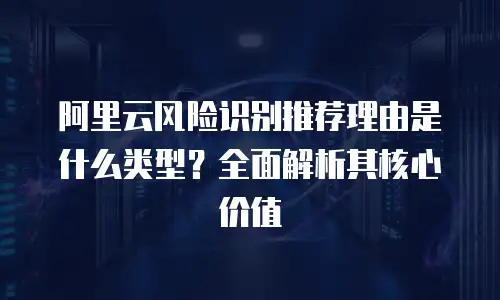阿里云风险识别推荐理由是什么类型？全面解析其核心价值