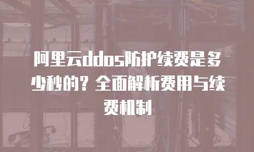 阿里云ddos防护续费是多少秒的？全面解析费用与续费机制