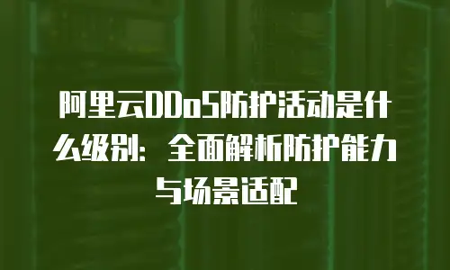 阿里云DDoS防护活动是什么级别：全面解析防护能力与场景适配