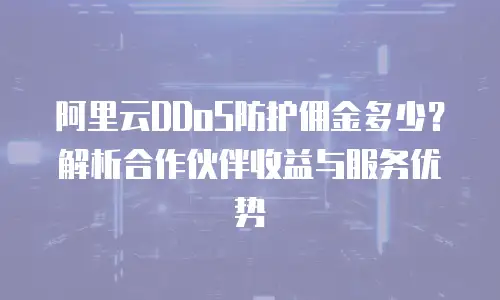 阿里云DDoS防护佣金多少？解析合作伙伴收益与服务优势