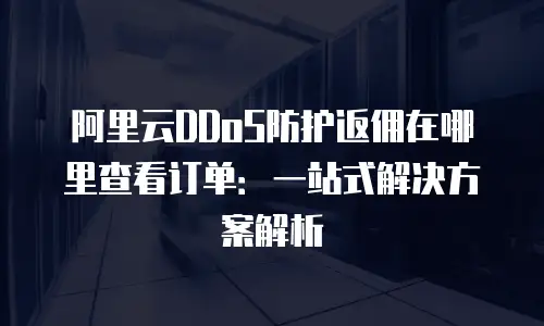 阿里云DDoS防护返佣在哪里查看订单：一站式解决方案解析