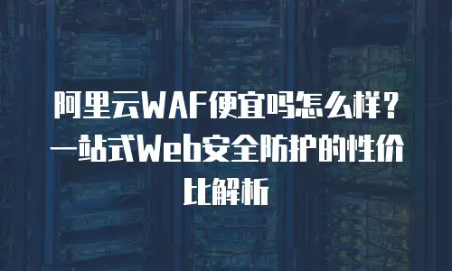 阿里云WAF便宜吗怎么样？一站式Web安全防护的性价比解析
