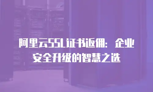 阿里云SSL证书返佣：企业安全升级的智慧之选