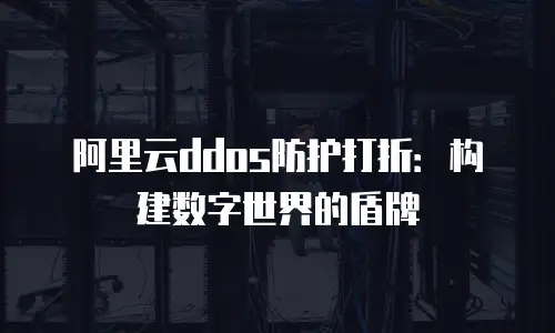 阿里云ddos防护打折：构建数字世界的盾牌