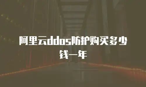 阿里云ddos防护购买多少钱一年
