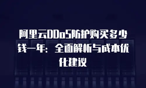 阿里云DDoS防护购买多少钱一年：全面解析与成本优化建议