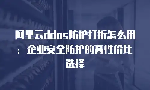 阿里云ddos防护打折怎么用：企业安全防护的高性价比选择