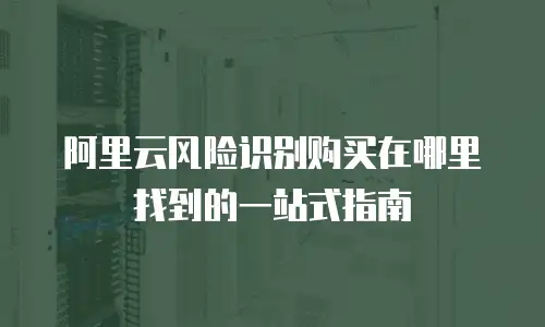 阿里云风险识别购买在哪里找到的一站式指南
