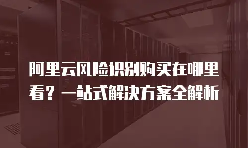 阿里云风险识别购买在哪里看？一站式解决方案全解析