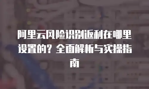 阿里云风险识别返利在哪里设置的？全面解析与实操指南