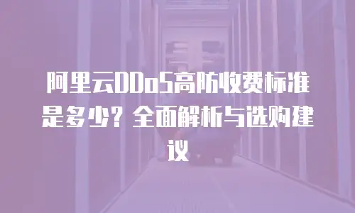 阿里云DDoS高防收费标准是多少？全面解析与选购建议