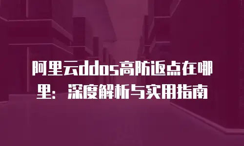 阿里云ddos高防返点在哪里：深度解析与实用指南