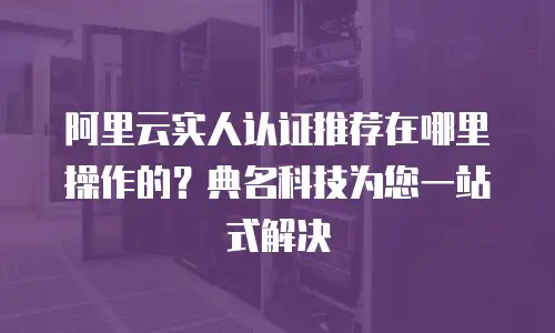 阿里云实人认证推荐在哪里操作的？典名科技为您一站式解决