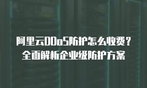 阿里云DDoS防护怎么收费？全面解析企业级防护方案