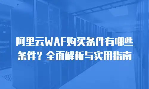 阿里云WAF购买条件有哪些条件？全面解析与实用指南