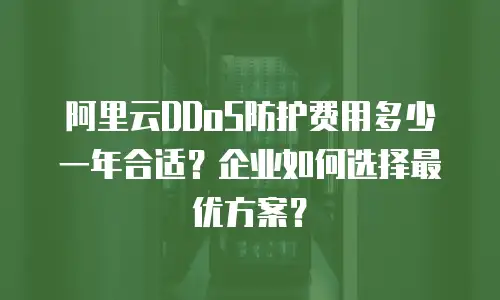 阿里云DDoS防护费用多少一年合适？企业如何选择最优方案？
