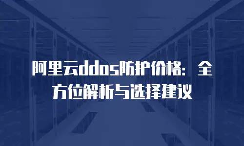 阿里云ddos防护价格：全方位解析与选择建议