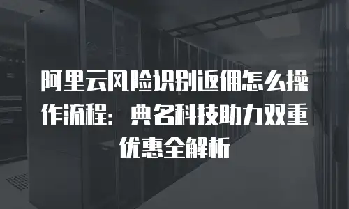 阿里云风险识别返佣怎么操作流程：典名科技助力双重优惠全解析