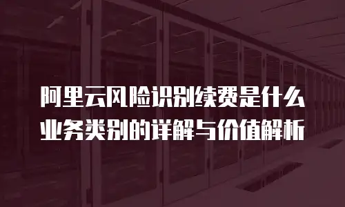 阿里云风险识别续费是什么业务类别的详解与价值解析