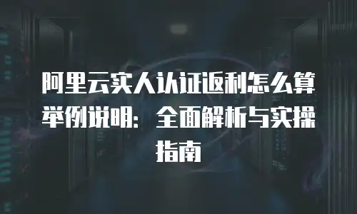 阿里云实人认证返利怎么算举例说明：全面解析与实操指南