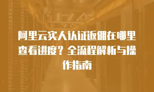 阿里云实人认证返佣在哪里查看进度？全流程解析与操作指南