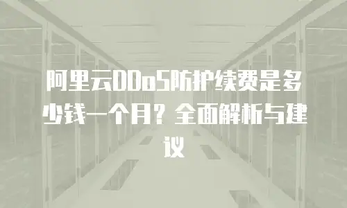阿里云DDoS防护续费是多少钱一个月？全面解析与建议