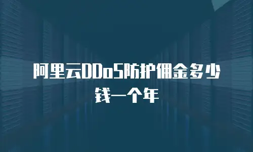 阿里云DDoS防护佣金多少钱一个年