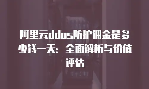 阿里云ddos防护佣金是多少钱一天：全面解析与价值评估