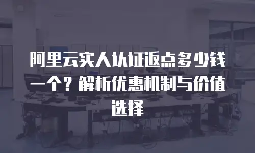 阿里云实人认证返点多少钱一个？解析优惠机制与价值选择
