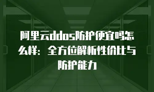 阿里云ddos防护便宜吗怎么样：全方位解析性价比与防护能力