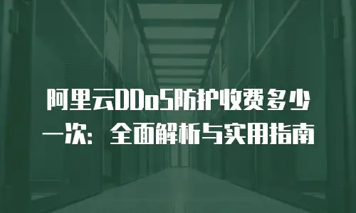阿里云DDoS防护收费多少一次：全面解析与实用指南