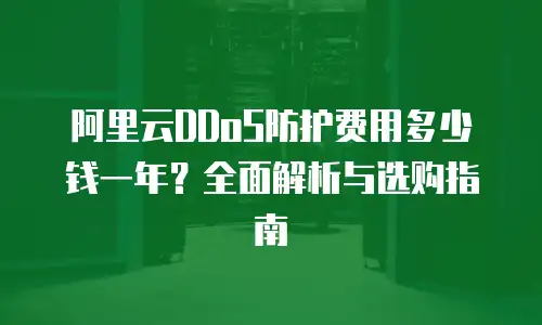 阿里云DDoS防护费用多少钱一年？全面解析与选购指南