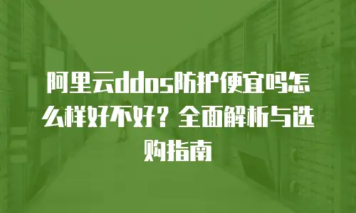 阿里云ddos防护便宜吗怎么样好不好？全面解析与选购指南