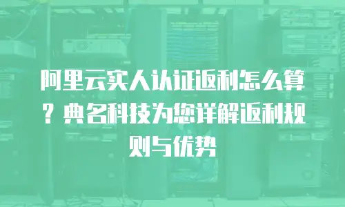 阿里云实人认证返利怎么算？典名科技为您详解返利规则与优势
