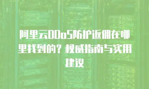 阿里云DDoS防护返佣在哪里找到的？权威指南与实用建议